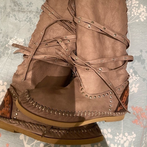 LEATHER  Slouch women’s boots - Picture 5 of 10